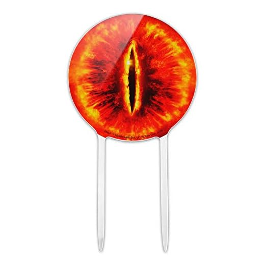Acrylic Lord of the Rings Eye of Sauron Cake Topper Party Decoration for Wedding Anniversary Birthday Graduation