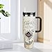 MHUGVFS Magic Harry 40 oz Tumbler with Handle and Straw Reusable Stainless Steel Vacuum Insulated Tumbler for Travel, Office, Car