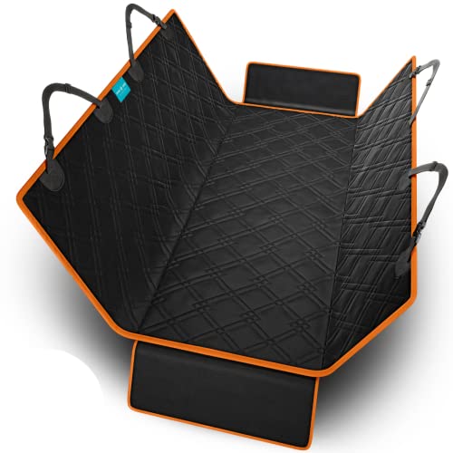 Capa Pet Protetora Assento Banco Traseiro Carro Antiderrapante - Duke & Dixie (Laranja)