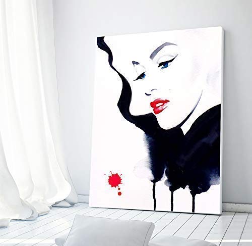 Red Lipstick Fine Art Print Blonde Hollywood Glamour 1950s Vintage Salon Decor