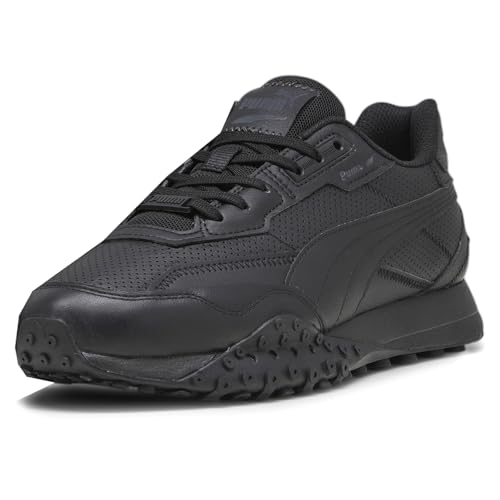 PUMA Mens Blktop Rider Leather Lace Up Sneakers Shoes Casual - Black - Size 13 M2