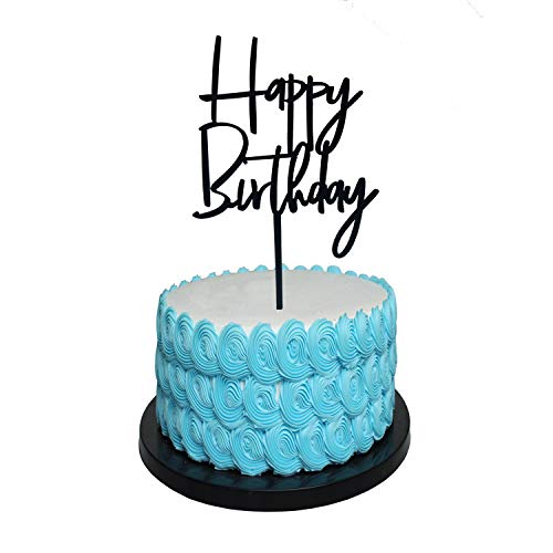 Happy Birthday Cake Topper Birthday Party - Happy Birthday Party Decoration（Black） #TOP5