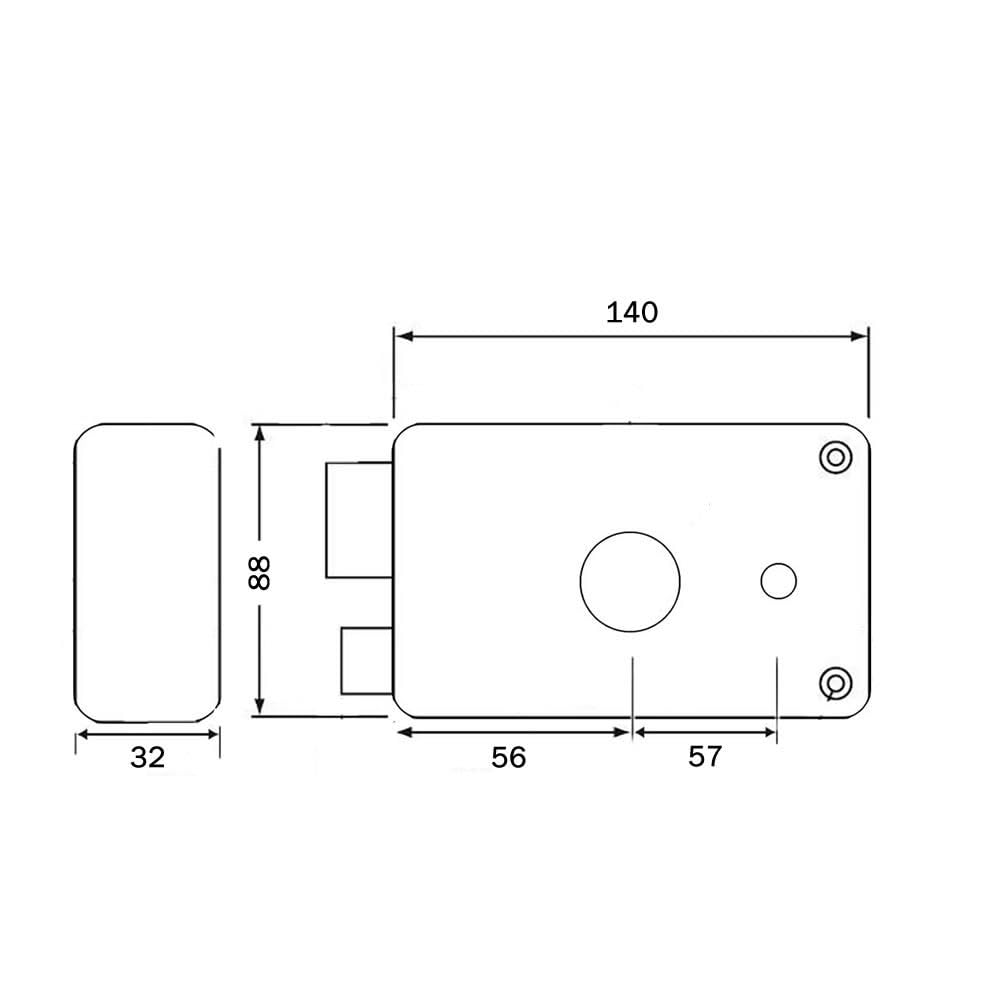 Bricard - Serrure en applique Bricard Pour Grille ou Portail Ouvrant Gauche