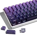 XVX Side Print Shine Through PBT Double Shot Keycap Set - 136 Keys Gradient Purple, OEM Profile for Cherry Gateron MX Switches Keyboard