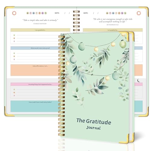 Gratitude Journal Hardcover with Daily Prompts