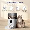 Automatic Cat Feeder, 4L Cat Food Dispenser with 10s Voice Recorder, Pet Feeder up to 8 Meals per Day, Timed Dog Feeder with Dry Food Sealed Ring (White, 4L-Basic) #1