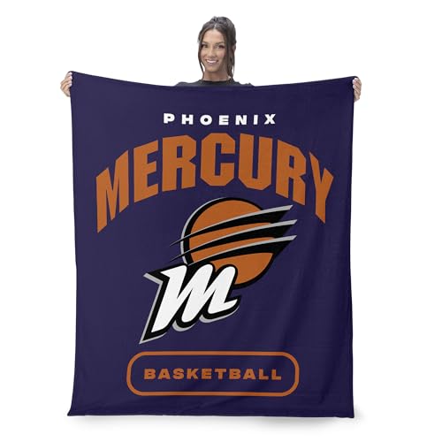 NORTHWEST Phoenix Mercury WNBA High Block Silk Touch Throw Blanket 50 x 60 inches