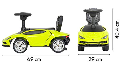 Eco Toys Lamborgini Rutschauto Lizenz Rutscher Kinderauto Kinderfahrzeug Rutschfahrzeug (Gelb/Fluo) – Bild 7