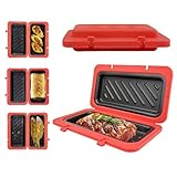 Microwave Sandwich Maker - Fast & Even Heating Without Electricity | Microwave Cheese Toast Maker Non-Stick Press | For Home Dorm Camping RV Picnic, Grilled Cheese Рanini Toast Steak Chicken Wings