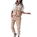 Produktbild Streetwear Damen 2Pcs TrainingsanzüGe Patchwork Langarm Jogginganzug Herbst Winter Sport Outdoor Hip-Hop Fitness Bekleidung Casual Sweatshirt Sweathose Kanpola