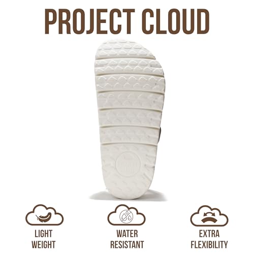 Image of Project Cloud 100% Genuine Leather Platform Sandals Women Footwear - Wedge Chunky Slides for Women 2026 with Memory Foam Insole & Cork Footbed Womens Sandals (GreeceChunky)