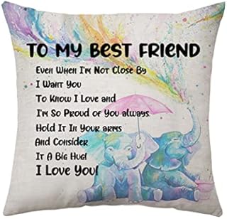 Bestie Gift for Birthday From Bestie To My Bestie Cushion Cover Friends Reminder Gift for Women Pillowcase - Even When I Not Close By I Want You To Know I Love And So Proud Of You (Bestie)