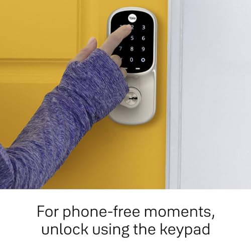 Yale Security Assure Lock Deadbolt, Satin Nickel Wi-Fi Connected Smart Lock with Back-Up Key and Digital Touchscreen Keypad for Code Entry and Remote Access, ‎YRD226-CBA-619 by Yale - Image 4