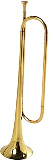 Generic Mini Brass Instrument Marching Bugle C Bugle Youth Brass Trumpet for Students Orchestra