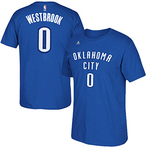 Outerstuff NBA Youth 8-20 Performance Game Time Team Color Player Name and Number Jersey T-Shirt (Medium 10/12, Russell Westbrook)