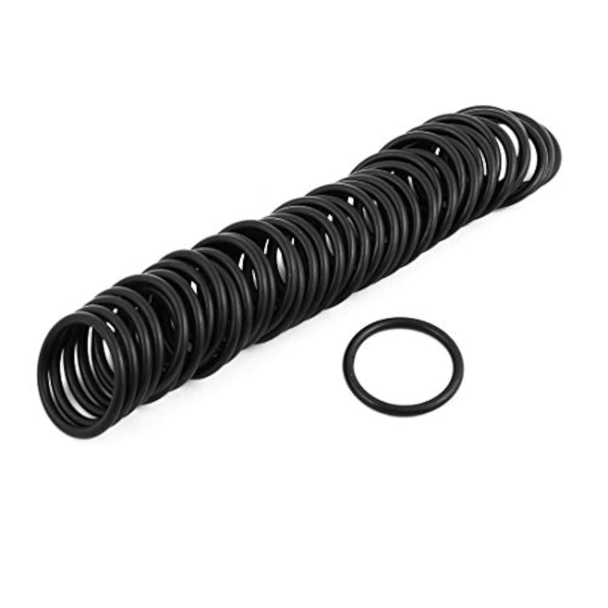 50Pcs Black Round Nitrile Butadiene Rubber O-Ring Kit