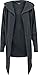 Produktbild Urban Classics Herren Long Hooded Open Edge Cardigan Strickjacke, charcoal, S