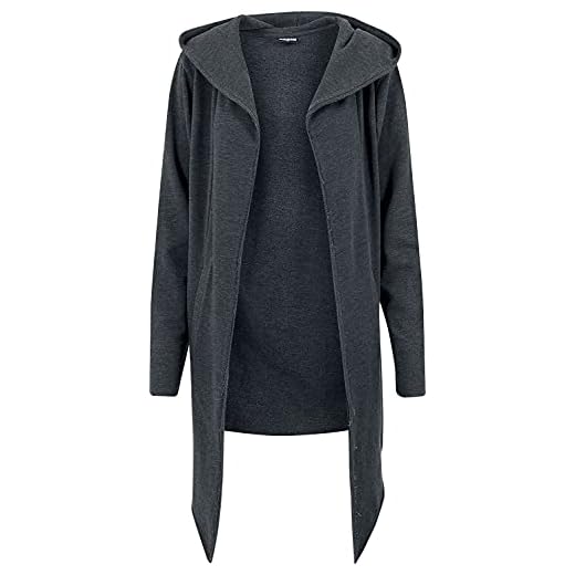 URBAN CLASSICS Cárdigan de Hombre, Sudaderas con Capucha y Mangas Largas, Suéter sin cierre, Algodón, Estilo Casual