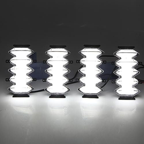 BAKUGO 4 Peças Led Grade Dianteira Atualização Lâmpada De Corrida Diurna DRL Luz Do Sinal De Volta P