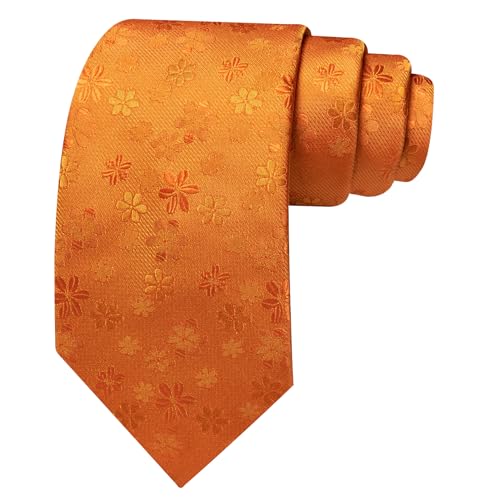 Image of Barry.Wang Men Tie Set Floral Paisley Silk Necktie Pocket Square Cufflinks Formal Wedding Party Business