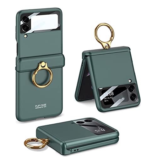 Coque Samsung Z Flip 4 avec charnière magnétique et anneau vert