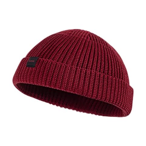 DASMINI Fisherman Beanie,Skull Cap Mens Cotton Beanie Winter hat Small Short Warm Gift (Winery, Size M) Cover