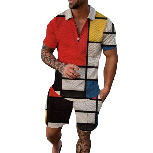 Polo tricoté décontracté homme robuste à manches courtes d'été