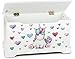 Leomark Contenitore portagiochi - Unicorno - scatola panca stoccaggio, mobili per camera da letto, cassapanca per bambini, portaoggetti in legno, Colore BIANCO, Dim: 59 x 26 x 32 (A) cm