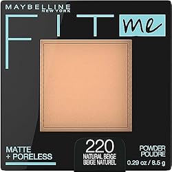 Maybelline Fit Me Matte + Poreless Pressed Face Powder Makeup & Setting Powder, Natural Beige, 1 Count