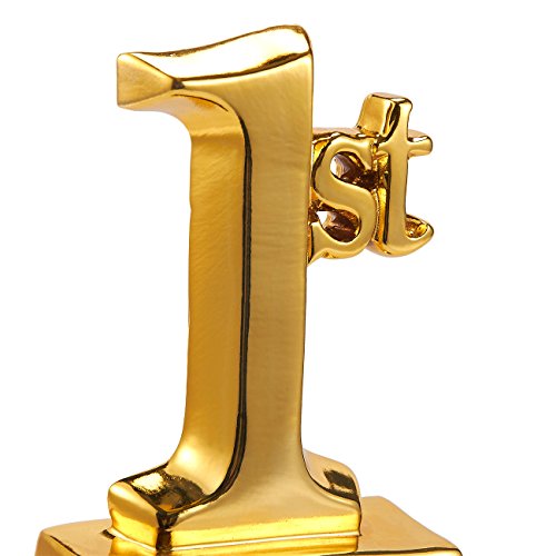 Trophée Coupe 1ère Place - Trophée Récompense en Or de Première Place pour Tournois Sportifs, Compétitions, Fêtes, 14 x… - Image 6