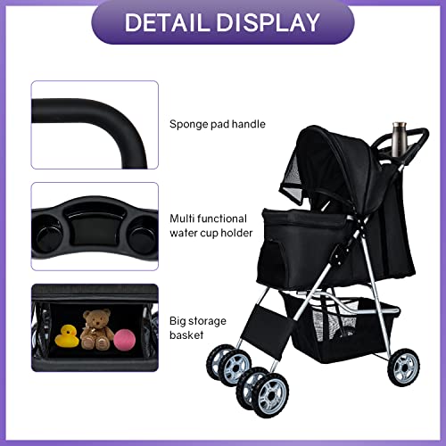image for BestPet Pet Stroller Dog Cat Jogger Stroller for Medium Small Dogs Cat
