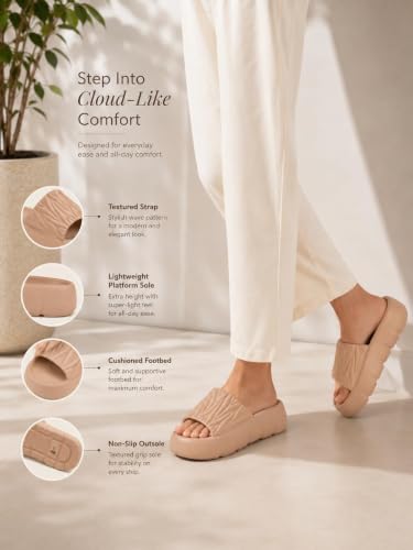 Image of Women's Fashionable Flip Flop, Comfortable Stylish Summer Slip-on Slipper Open Toe Flats for Women and Girls Casual Sliders