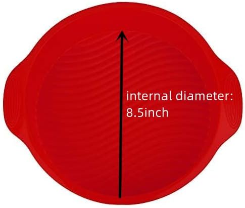 Miniatura 2 de Molde de la torta antiadherente forma redonda 11inch Cake Baking Pan Silicona resistente al calor para la torta de la capa (rojo)