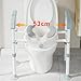Toilet Seat Riser, Toilet Seat Risers for Seniors, Raised Toilet Seats with Handles, Non-Slip Base, 220lbs Heavy-Duty Support, Essential Mobility Aid for Seniors Independence at Home 1 Set