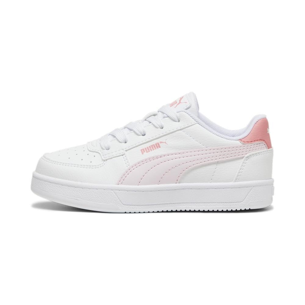 PUMA Caven Sneaker, White-Whisp of Pink-Passionfruit, 13 US Unisex Little Kid