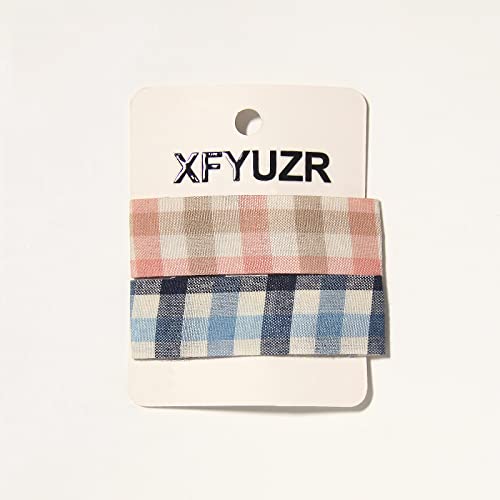 Xfyuzr 2Pcs Fabric Covered Snap Hair Clips Fashion Plaid Hair Barrettes Hairpins Hair Accessories For Women And Girls (Plaid) #TOP2
