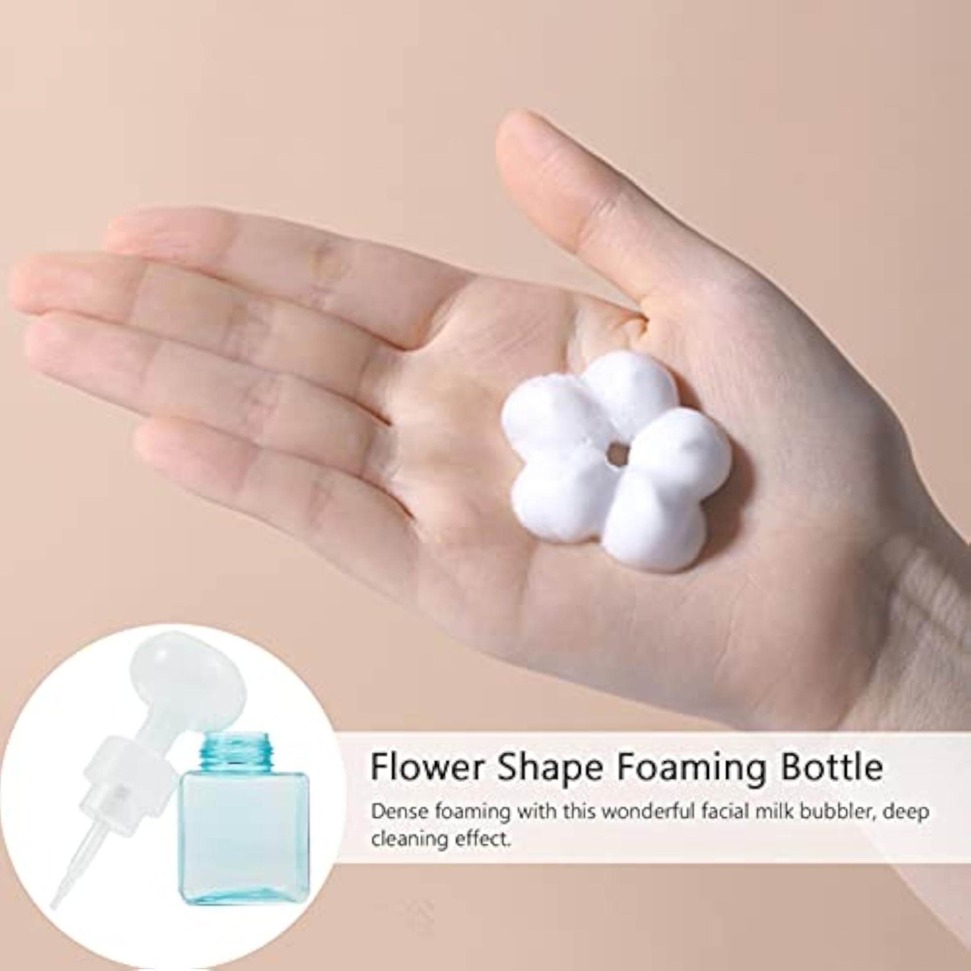 250ml Flower Shape Refillable Travel Foam Pump Bottle