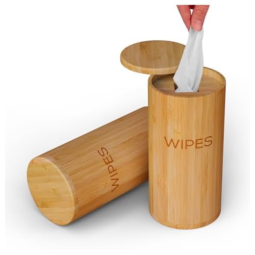 Chef's Haven Refillable Wet Wipes Dispenser - Decorative Disinfecting Wipe Container for Bathroom, Kitchen, Countertop, and Home Storage- Bamboo Cleaning Disinfectant Wipes Holder with Magnetic Lid