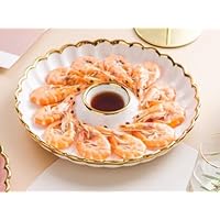 Amazon | [TAOHUA]ランチプレート 仕切り皿 陶器 餃子皿 タレ皿