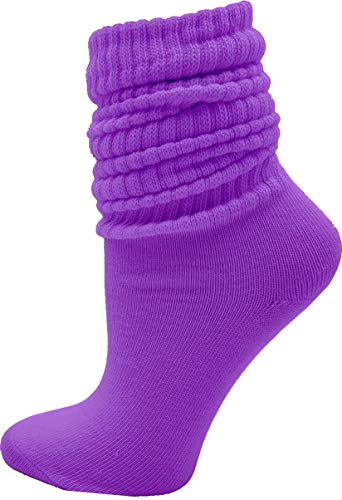 Winterlace 6 Pairs Slouch Socks For Women, Heavy Extra Long Cotton Scrunch Crew Sock, Bulk Pack (Assorted #3) #TOP7