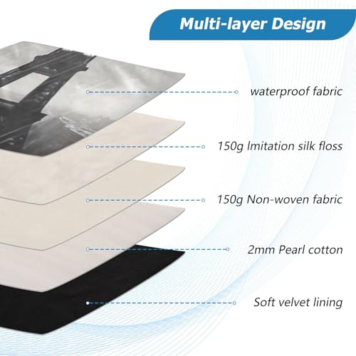 Funda para laptop 13-14 pulg impermeable con diseño Torre Eiffel miniatura 4