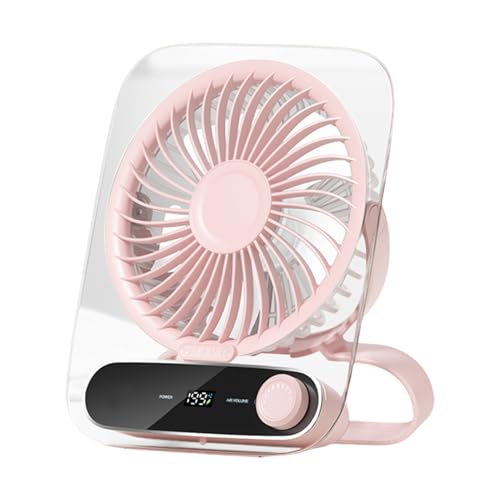 Ventilador de escritorio silencioso – Ventiladores de escritorio plegables pequeños y silenciosos | Enfriador de aire portátil para montaje en pared, recargable de 199 velocidades, dispositivos