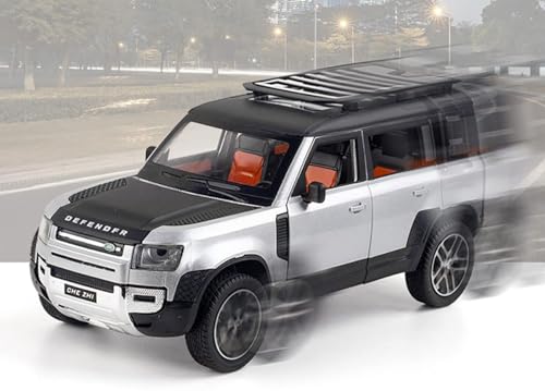 Image of Diecast Metal Car Model 1 /24 Defender Toy Cars for Kids Boy Girl Zinc Alloy Pull Back Toy Car with Sound and Light Gift and Collectible Car B-Colors as Per Stock