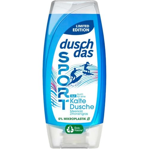 Duschdas 3 unidades de gel de ducha y champú 3 en 1 Sport ducha fría 3 x 225 ml