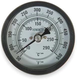 Bimetal Thermom, 5 in Dial, 50 to 550F