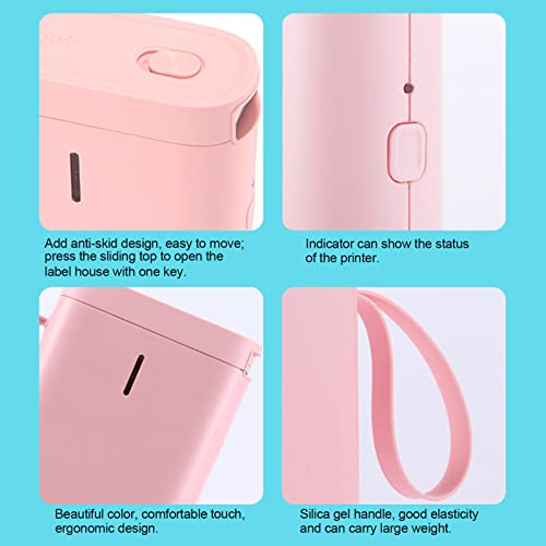 MEIZHAUNG Impressora de etiquetas térmicas portátil portátil sem fio BT Label Maker Compatível com i