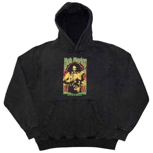 Bob Marley 1978 Pullover Stone Wash Sweat-Shirt À Capuche Size L