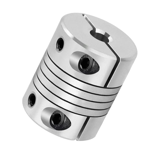 Acoplamiento Flexible de Eje de 5mm a 8mm, Acoplador Helicoidal de Motor 19mm Diámetro 25mm Longitud, Conector de Aleación de Aluminio para Impresora 3D, Máquina CNC, Codificador DIY
