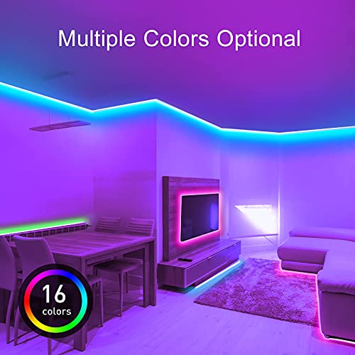 Led Light Strips with Remote, 65.6ft Color Changing RGB Led Strip Lights Sync with Music, Strips LEDs with APP Control Led Lights for Bedroom Decor, Kitchen, Room, Home Decoration