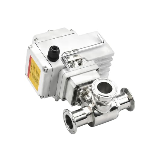 Vanne à bille électrique à trois voies en acier inoxydable T TYPE 110VAC 32mm - 2